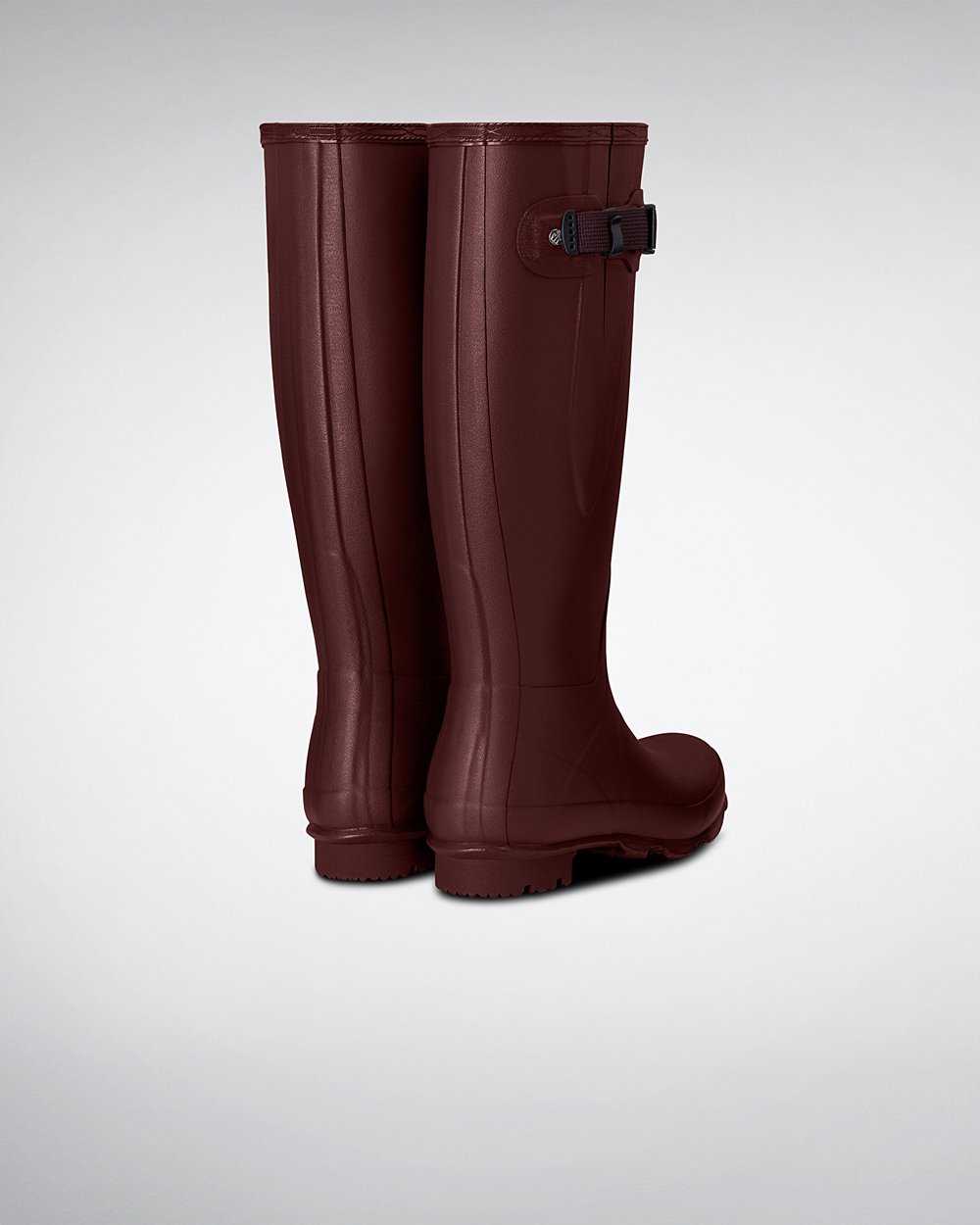 Galochas Altas Hunter Feminina Roxo Vermelhas - Norris Field Side Adjustable - 54GNZEJBO